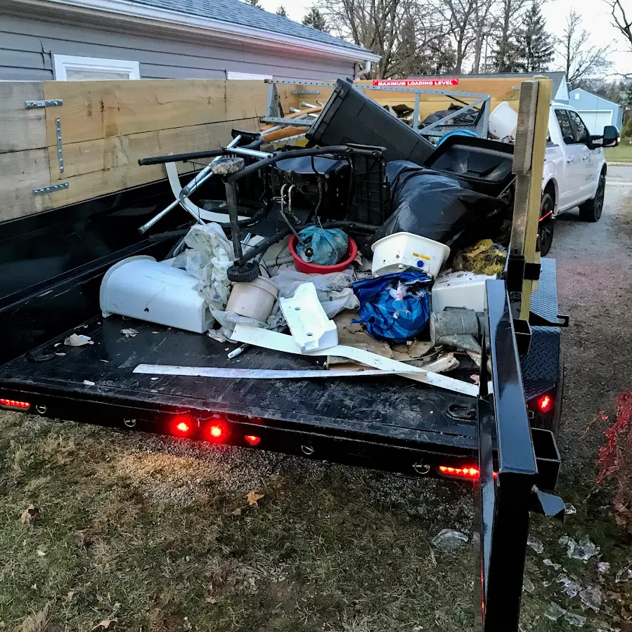 Roll-off dumpster delivered to a residential driveway in Avon Lake